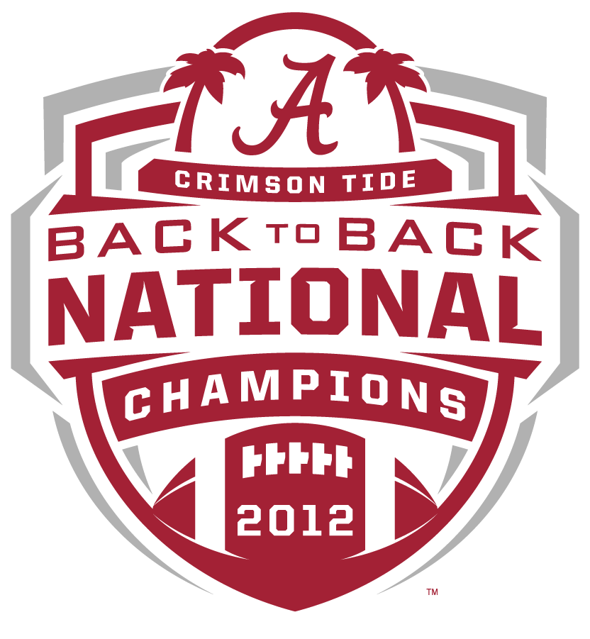 Alabama Crimson Tide 2012 Champion Logo iron on transfers for T-shirts